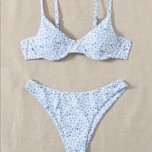 shein ditsy floral swimsuit